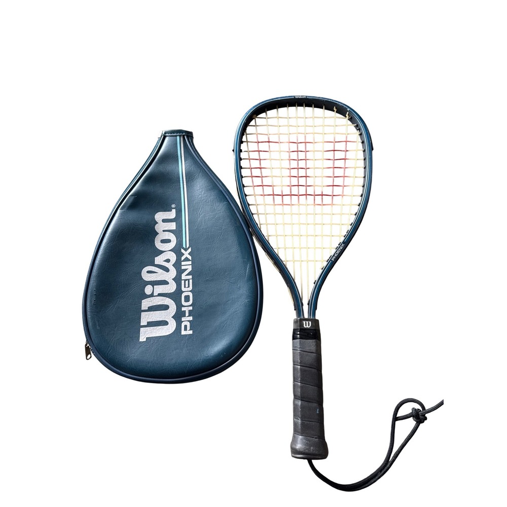 Wilson Phoenix Racquetball Racquet Metallic Blue 3 7/8 Grip with Padded Cover